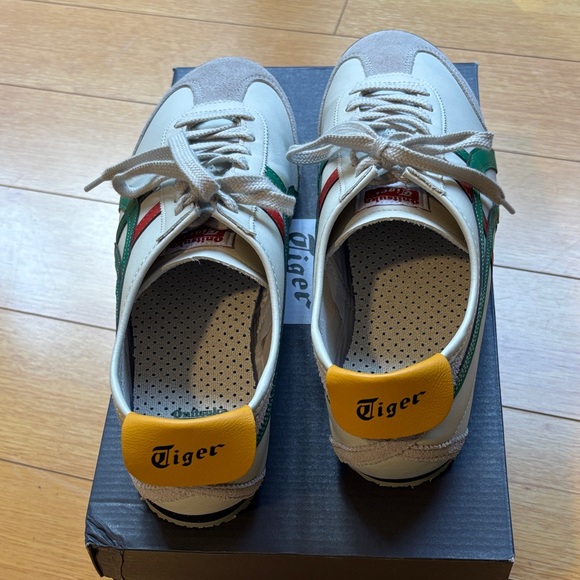 Onitsuka Tiger by Asics Sneakers - White with Green, Red, and Yellow Accents - Picture 3 of 6